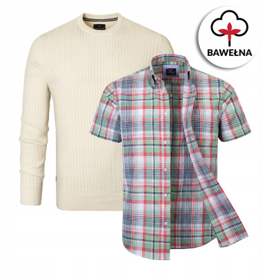Elegancki zestaw prezentowy dla mężczyzny - koszula i sweter Pako Jeans - Pakojeans.pl