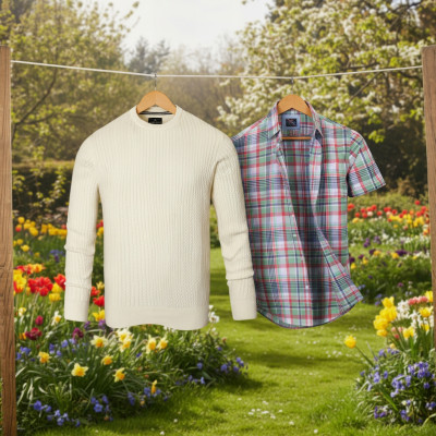 Elegancki zestaw prezentowy dla mężczyzny - koszula i sweter Pako Jeans - Pakojeans.pl