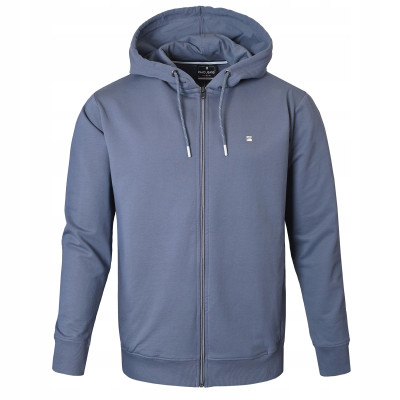 BLUZA Męska Rozpinana z Kapturem Nieocieplana na Lato AVY STALOWA Pako Jeans - Pakojeans.pl