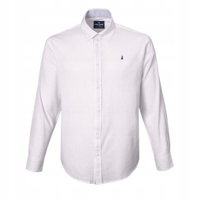 KOSZULA Męska z Długim Rękawem VUENTO BIAŁA Bawełniana Regular Fit Pako Jeans - Pakojeans.pl