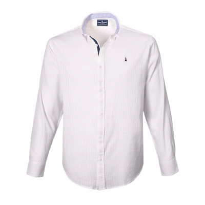 KOSZULA Męska z Długim Rękawem VUENTO BIAŁA Bawełniana Regular Fit Pako Jeans - Pakojeans.pl