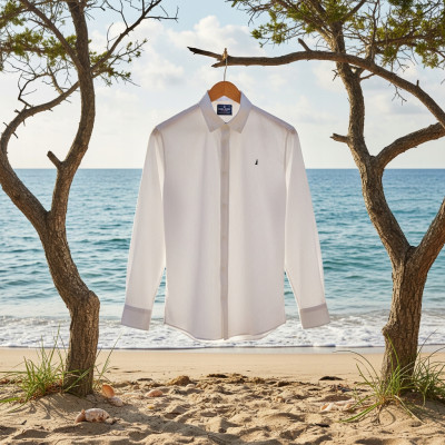 KOSZULA Męska z Długim Rękawem VUENTO BIAŁA Bawełniana Regular Fit Pako Jeans - Pakojeans.pl