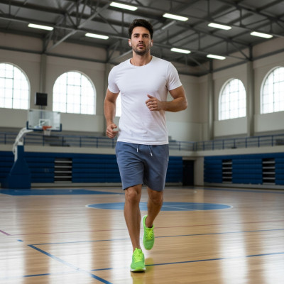 Krótkie Spodenki SZORTY Dresowe Męskie na Lato ARINO Stalowe Pako Jeans - Pakojeans.pl