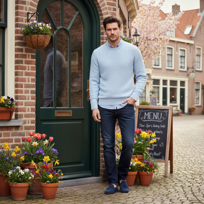 Elegancki zestaw prezentowy dla mężczyzny - koszula i sweter Pako Jeans - Pakojeans.pl