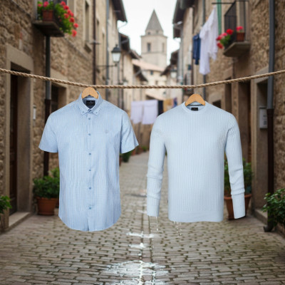 Elegancki zestaw prezentowy dla mężczyzny - koszula i sweter Pako Jeans - Pakojeans.pl