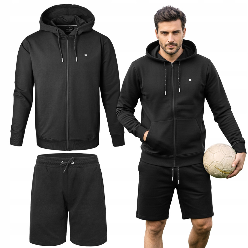 DRES Męski KOMPLET Bawełniany Bluza z Kapturem i Krótkie Spodenki Pako Jeans - Pakojeans.pl