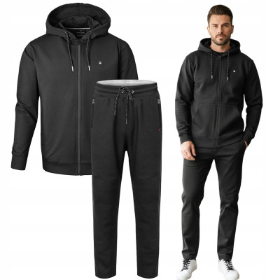 DRES Męski KOMPLET Bawełniany Bluza z Kapturem i Spodnie Nieocieplane Pako Jeans - Pakojeans.pl