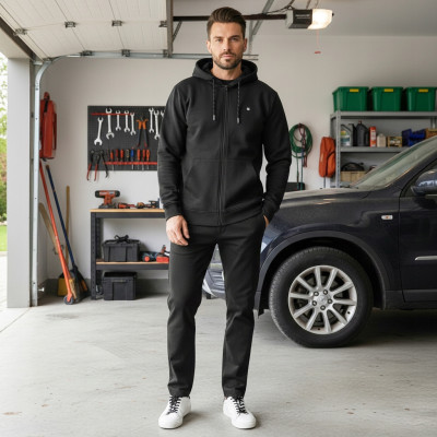 DRES Męski KOMPLET Bawełniany Bluza z Kapturem i Spodnie Nieocieplane Pako Jeans - Pakojeans.pl