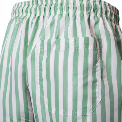 KAPIELÓWKI Męskie Spodenki SZORTY Plażowe ACUNA Miętowe w Paski Pako Jeans - Pakojeans.pl