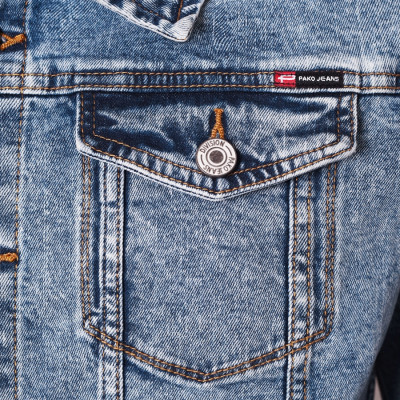 KURTKA JEANSOWA Przejściowa Męska Katana JACOB NIEBIESKA Pako Jeans - Pakojeans.pl
