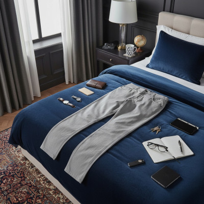 SPODNIE Męskie CASUAL Bawełniane ODER SZARE Regular Pako Jeans - Pakojeans.pl