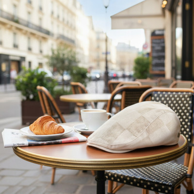 KASZKIET Męski Bawełniany Letni Modna Czapka Premium JASNOBEŻOWY Pako Jeans - Pakojeans.pl