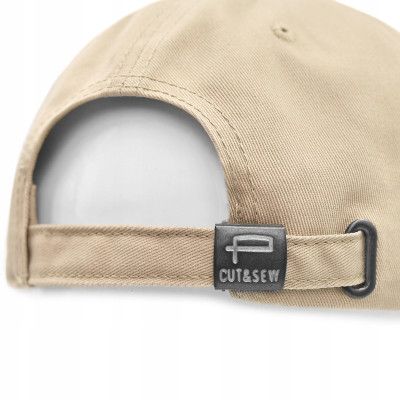 CZAPKA z Daszkiem Męska Bejsbolówka KOMPAS Beżowo - Granatowa Pako Jeans - Pakojeans.pl