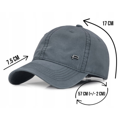 CZAPKA z Daszkiem Bejsbolówka Męska Damska Bawełniana GRANATOWA Pako Jeans - Pakojeans.pl