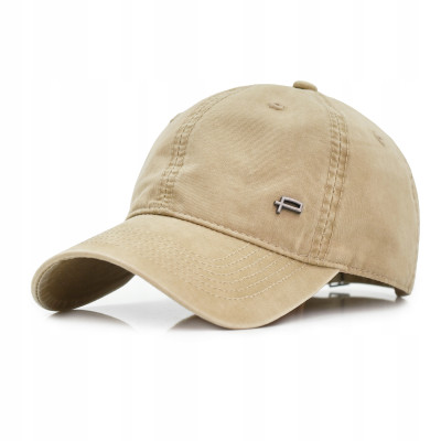 CZAPKA z Daszkiem Bejsbolówka Męska Damska Bawełniana BEŻOWA Pako Jeans - Pakojeans.pl