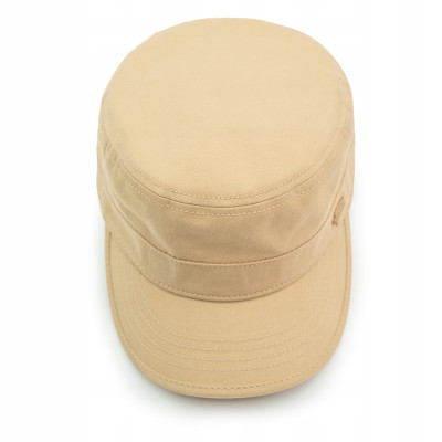 PATROLÓWKA Męska Czapka z Daszkiem Bawełniana BEŻOWA Pako Jeans - Pakojeans.pl