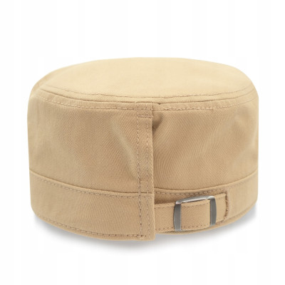 PATROLÓWKA Męska Czapka z Daszkiem Bawełniana BEŻOWA Pako Jeans - Pakojeans.pl