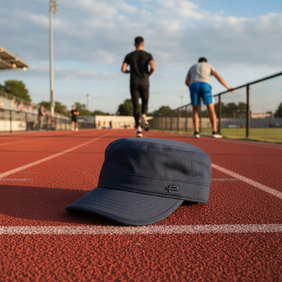 PATROLÓWKA Męska Czapka z Daszkiem Bawełniana GRANATOWA Pako Jeans - Pakojeans.pl