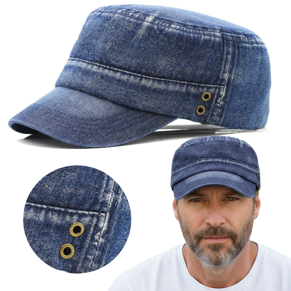 Czapka męska z daszkiem PATROLÓWKA dżinsowa GRANATOWA Pako Jeans - Pakojeans.pl