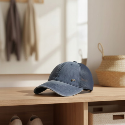 CZAPKA z Daszkiem Bejsbolówka z Siatką Bawełniana GRANATOWA Pako Jeans - Pakojeans.pl