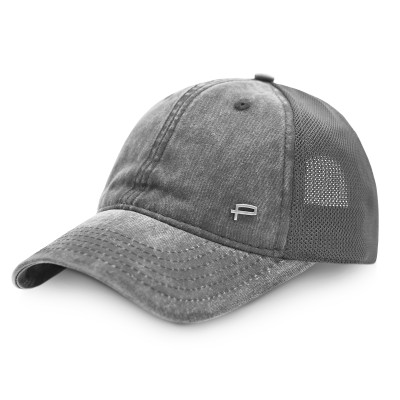 CZAPKA z Daszkiem Bejsbolówka z Siatką Bawełniana SZARA Pako Jeans - Pakojeans.pl