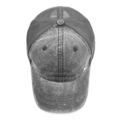 CZAPKA z Daszkiem Bejsbolówka z Siatką Bawełniana SZARA Pako Jeans - Pakojeans.pl