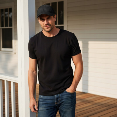 CZAPKA z Daszkiem Bejsbolówka z Siatką Bawełniana CZARNA Pako Jeans - Pakojeans.pl