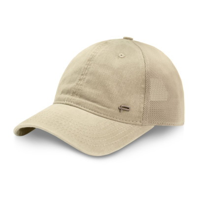 CZAPKA z Daszkiem Bejsbolówka z Siatką Bawełniana BEŻOWA Pako Jeans - Pakojeans.pl