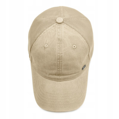 CZAPKA z Daszkiem Bejsbolówka z Siatką Bawełniana BEŻOWA Pako Jeans - Pakojeans.pl