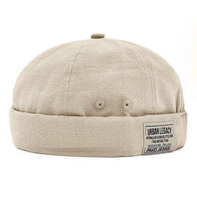 Czapka DOKERKA Krótka Leonka Bez Daszka Bawełniana BEŻOWA Pako Jeans - Pakojeans.pl