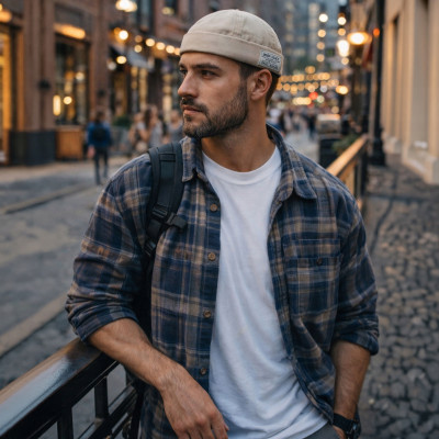 Czapka DOKERKA Krótka Leonka Bez Daszka Bawełniana BEŻOWA Pako Jeans - Pakojeans.pl