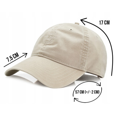 CZAPKA z Daszkiem Bejsbolówka Męska Damska Bawełniana BEŻOWA Pako Jeans - Pakojeans.pl
