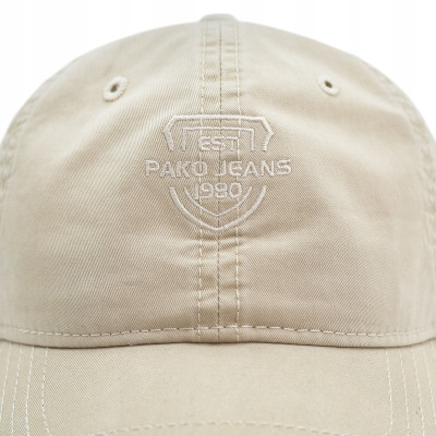 CZAPKA z Daszkiem Bejsbolówka Męska Damska Bawełniana BEŻOWA Pako Jeans - Pakojeans.pl