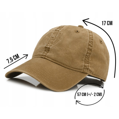 CZAPKA z Daszkiem Bejsbolówka Męska Damska Bawełniana KHAKI Pako Jeans - Pakojeans.pl