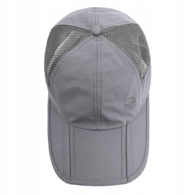 CZAPKA z Daszkiem z Siatką Przewiewna SZARA Składany Daszek Pako Jeans - Pakojeans.pl