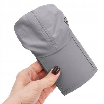 CZAPKA z Daszkiem z Siatką Przewiewna SZARA Składany Daszek Pako Jeans - Pakojeans.pl