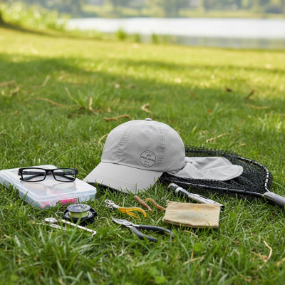 CZAPKA z Daszkiem z Osłoną na Kark Przewiewna na Lato POPIELATA Pako Jeans - Pakojeans.pl