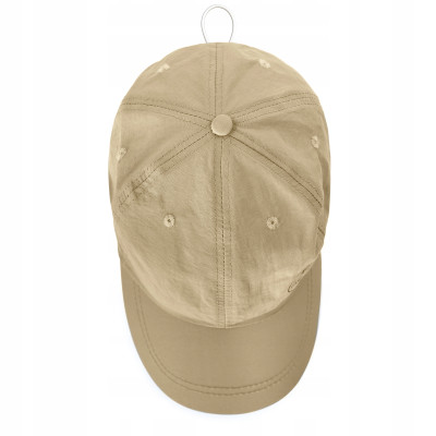 CZAPKA z Daszkiem z Osłoną na Kark Przewiewna na Lato BEŻOWA Pako Jeans - Pakojeans.pl