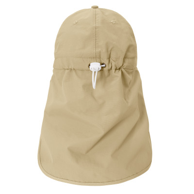 CZAPKA z Daszkiem z Osłoną na Kark Przewiewna na Lato BEŻOWA Pako Jeans - Pakojeans.pl