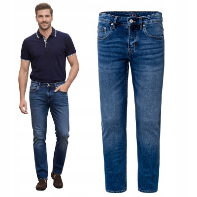 Spodnie Męskie Jeansy Elastyczne MARK Comfort Fit Pako Jeans - Pakojeans.pl