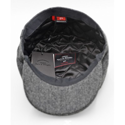 Kaszkiet Męski Zimowy Ocieplany Czapka PREMIUM 100% WEŁNIANA Pako Jeans - Pakojeans.pl