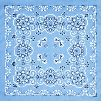 Duża BANDAMKA Bandana Modna Chusta do Włosów Bawełniana XL BŁĘKITNA Paisley - Pakojeans.pl