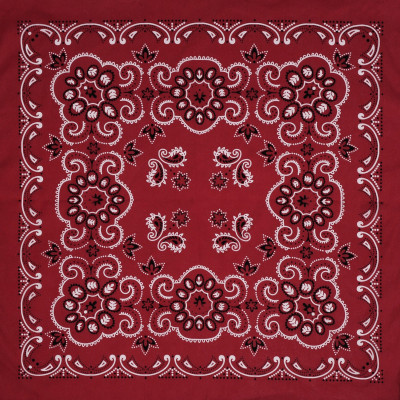 Duża BANDAMKA Bandana Modna Chusta do Włosów Bawełniana XL BORDOWA Paisley - Pakojeans.pl