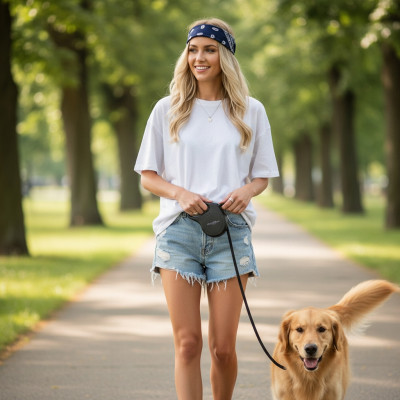 Duża BANDAMKA Bandana Modna Chusta do Włosów Bawełniana XL GRANATOWA Paisley - Pakojeans.pl