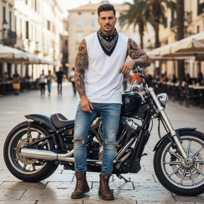 Duża BANDAMKA Bandana Modna Chusta do Włosów Bawełniana XL CZARNA Paisley - Pakojeans.pl