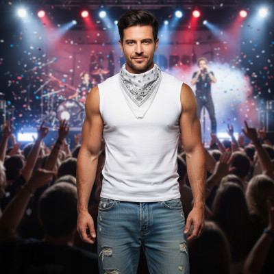 Duża BANDAMKA Bandana Modna Chusta do Włosów Bawełniana XL BIAŁA Paisley - Pakojeans.pl