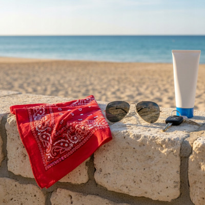 Duża BANDAMKA Bandana Modna Chusta do Włosów Bawełniana XL CZERWONA Paisley - Pakojeans.pl