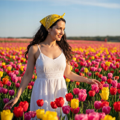Duża BANDAMKA Bandana Modna Chusta do Włosów Bawełniana XL ŻÓŁTA Paisley - Pakojeans.pl