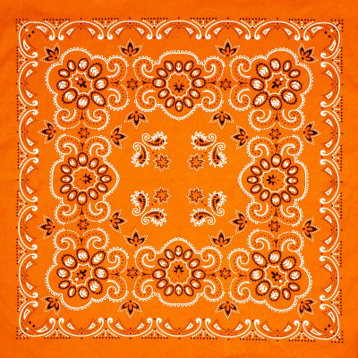 Duża BANDAMKA Bandana Modna Chusta do Włosów Bawełniana XL POMARAŃCZOWA Paisley - Pakojeans.pl
