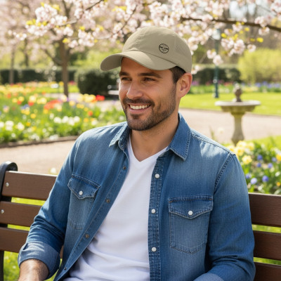 CZAPKA z Daszkiem Przewiewna Bejsbolówka z Siatką SZAROZIELONA Pako Jeans - Pakojeans.pl